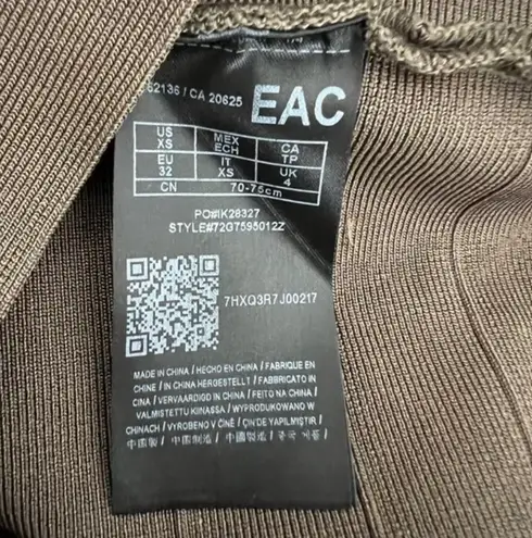 Marciano Stretch Knit Bandage Bodycon Party Cocktail Mini Dress Brown Black XS