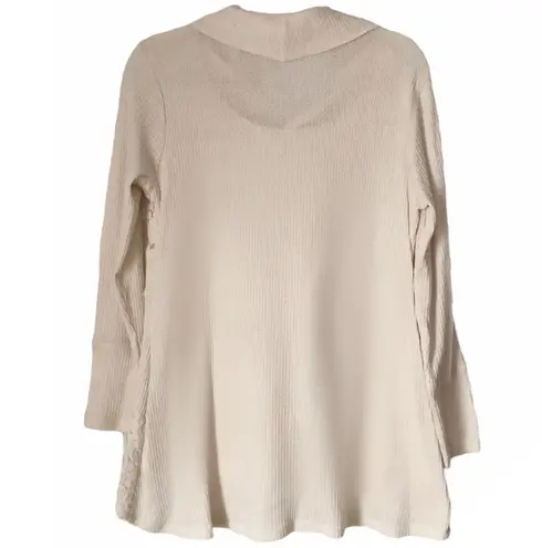 RXB Ivory Asymmetrical Tunic Sweater White Size M