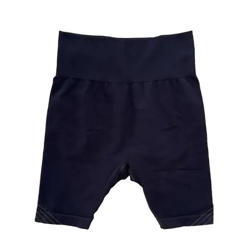 JoyLab Women's High Rise Ribbed Biker Shorts – Black/Brown Size Medium