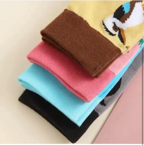 4 Pairs Animal Socks Blue