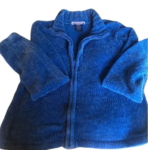 Vintage Long Sleeve ZipUp Sweater Blue M Size undefined