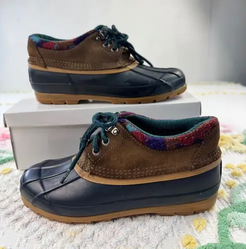 Bay Area Traders Duck Boots Plaid Lined Thermolite Insoles Size 8 Brown