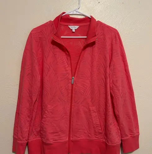 Coral Bay Pink Bomber Jacket with Ribbed Cuffs