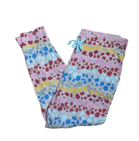 Boden Alba Polka Dotted Jersey Colorful Comfy Lounge Pajama Bottoms Pants Blue Size M