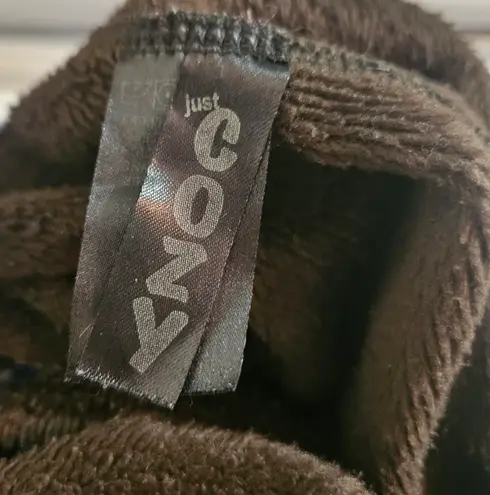 Just Cozy Pink Black Patterned Fair Isle Leggings Faux Fur Lined XL One Size