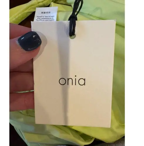 ONIA Bathing Suit Women Small Yellow Citron Neon Michelle One Piece Swimsuit NWT