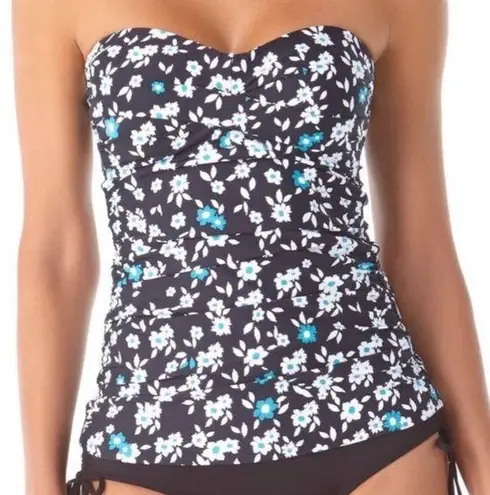 Anne cole  Twist front bandeau tankini swim top