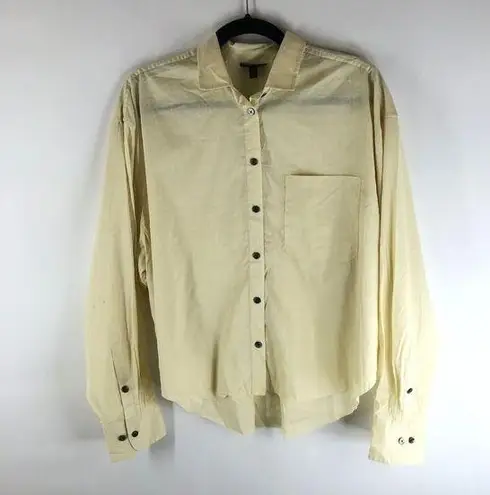 ATM Women's Beige Long Sleeve Button