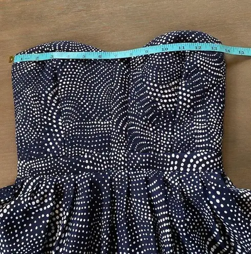 Devlin Dress Size Small Strapless Blue White Quilted Smocked Mini from Nordstrom