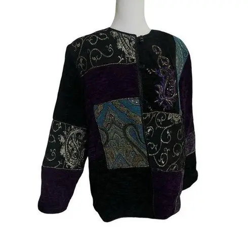 indigo. Moon Embroidered Coat Purple