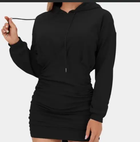 Halara Ruched Hooded Bodycon Dress