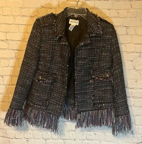 FOR THE REPUBLIC NWT Fringe Blazer, 6