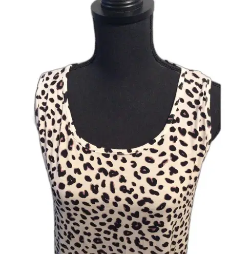 New NWT B/T Leopard Print Sleeveless Top Size Large Swing Tank