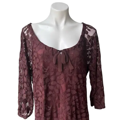 Garnet Hill Bohème Easy Lace Dress, Sz 18