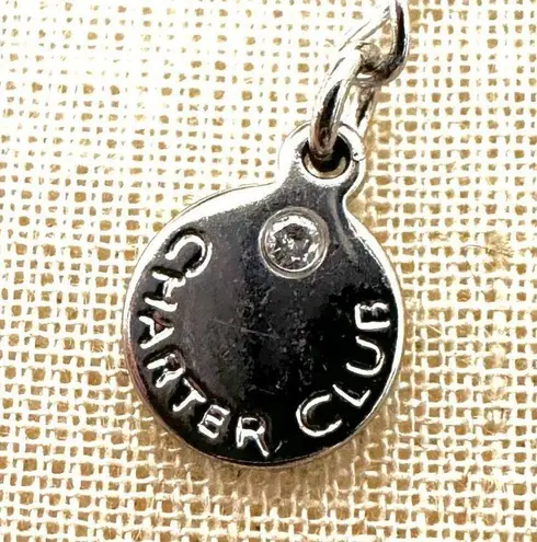 Charter Club halo rhinestone pendant necklace