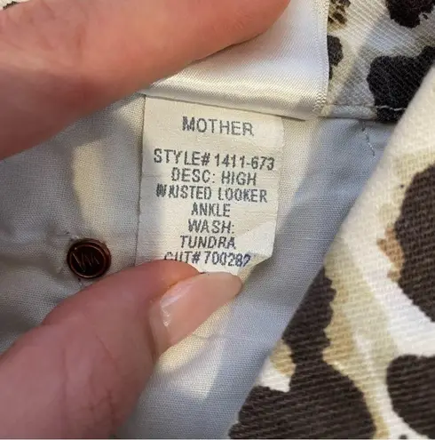 Mother High Waisted Looker Ankle Fray In Touch Of The Tiger Size 24