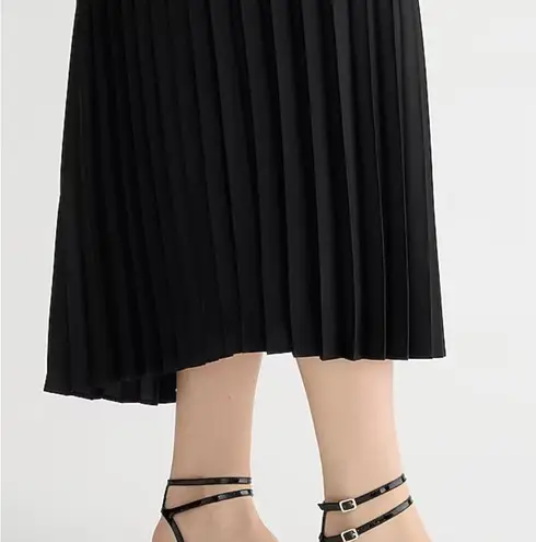 J.Crew NEW  Gwyneth Pleated Slip Skirt in Black size XS