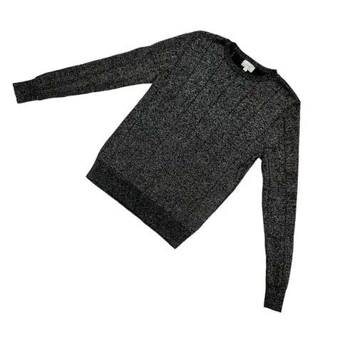 Metallic long sleeve pullover sweatshirt Gray Size M