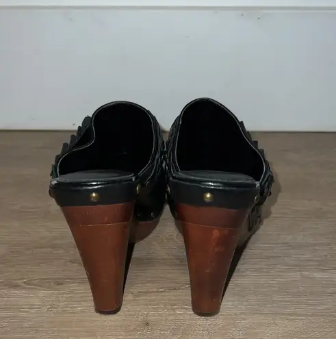 Lauren Ralph Lauren Leather High Heel Clog/Mules