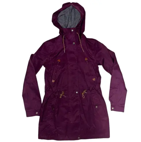 FatFace NWT Women’s Waterproof Purple and Brown Taylor Rain Jacket