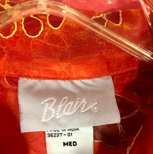 Blair Vintage Orange Blouse Top WOORD4