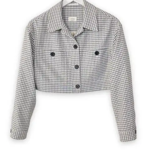 Wilfred Aritzia  Ourson Cropped Jacket Gingham Check Size Small‎