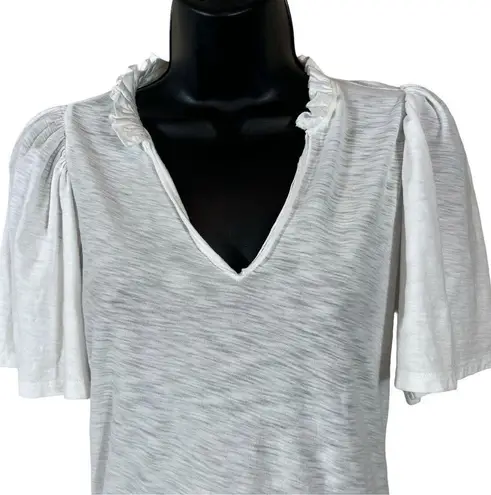 Nation Ltd Tierra Flirty Flutter Sleeve Tee in White