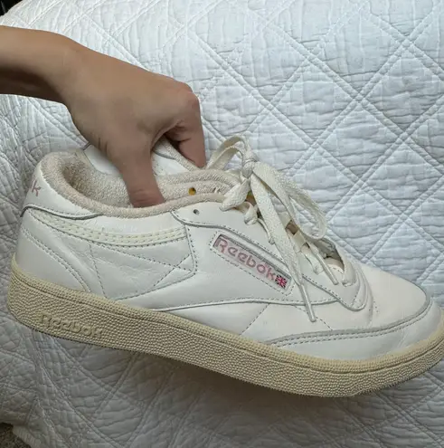 Reebok White and Pink club C