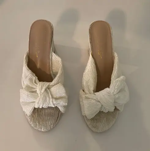 Lulus White Bow Heels