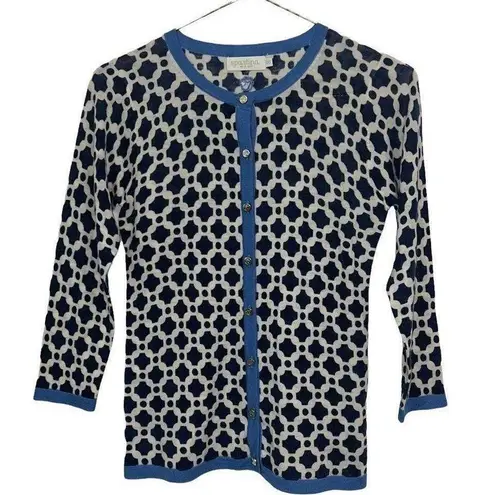 Spartina 449 New diamond and argyle wool cardigan sweater size XXS