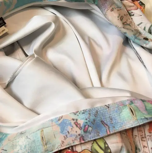 Impulse California | Havana Map Thin Soft Button Down Jacket Blue Size XL - Image 4