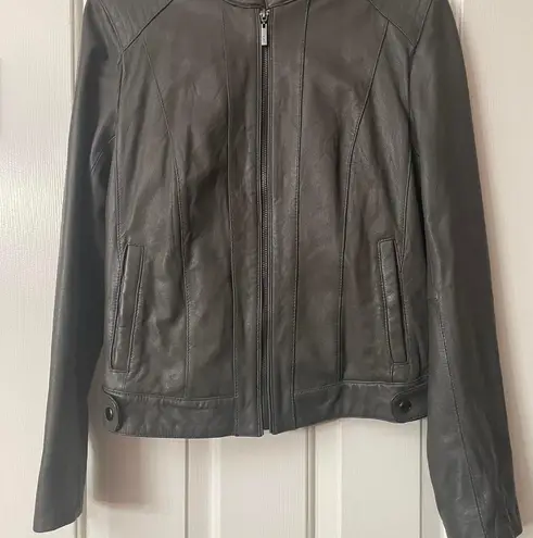 Cole Haan  Leather Moto Jacket