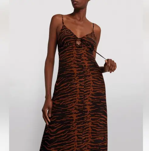 STAUD  Tiger Print Maxi Dress