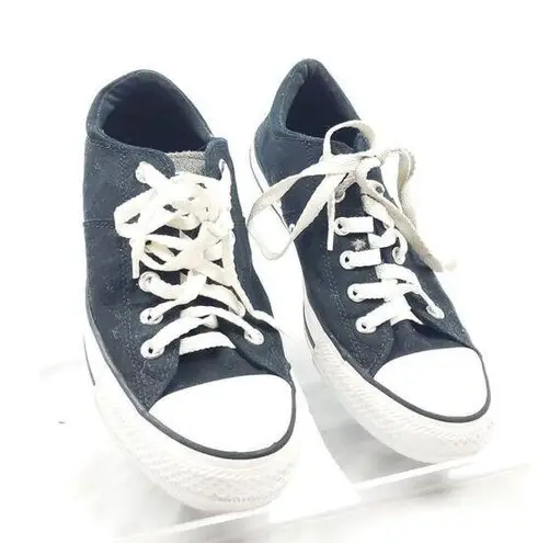 Converse  All Star black canvas denim sneakers sz 10