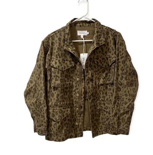 Frame Spring Cheetah Service Cargo Jacket Animal Print