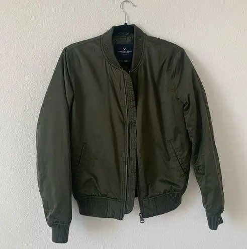 American Eagle Army Green Bomber Jacket