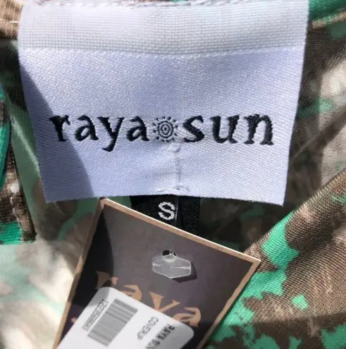 Green & Tan Shorts Romper NWT small