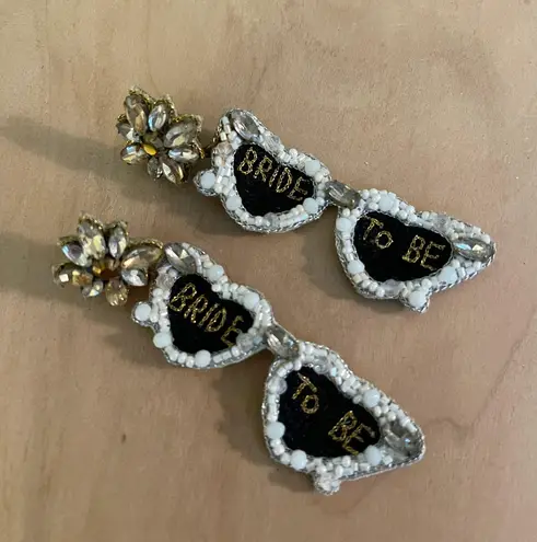Bride To Be Sunglass Earrings Dos Femmes