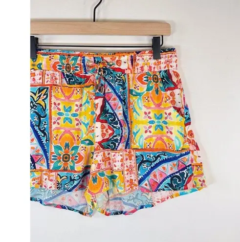 La Blanca NWT Womens Swim Shorts Yellow Floral Stretch Beach Resortwear Small