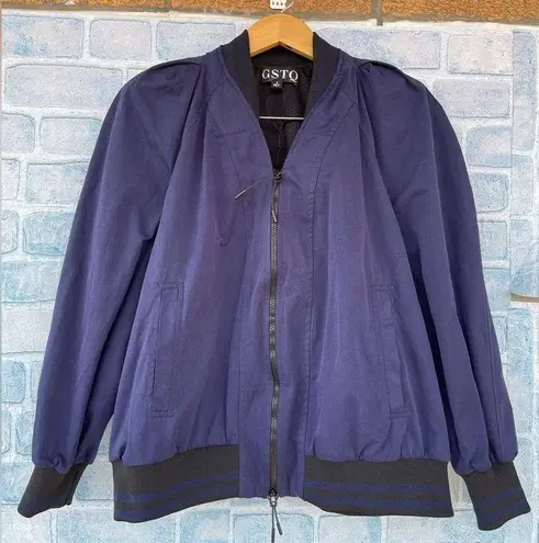 GSTQ Convertible Baseball Jacket Cape Size small In Midnight . Blue