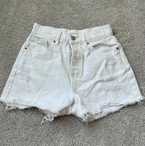 PacSun White Jean Shorts