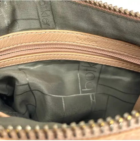 Botkier Trigger Tan Leather Crossbody Handbag Clutch Purse MSRP $195