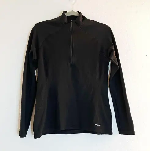 Patagonia  Women's Capilene Thermal Weight Zip-Neck in Black Sz S EUC Outdoors