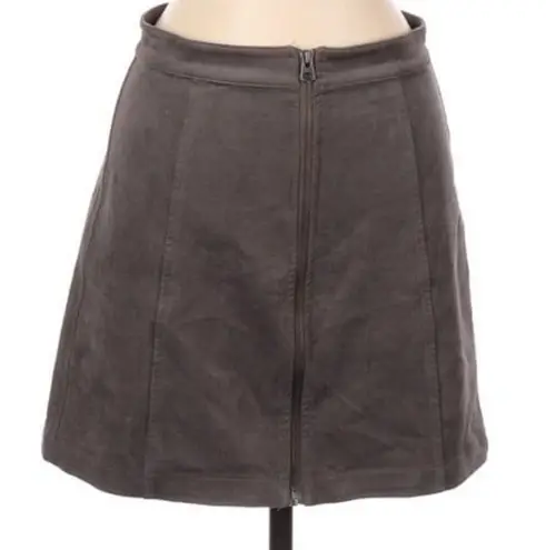 Aritzia Wilfred free grey gray suede mini skirt Size 8