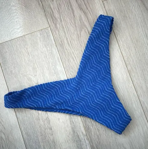 Calzedonia Bikini Bottoms squiggle thong cheeky womens Blue (small) beach swim