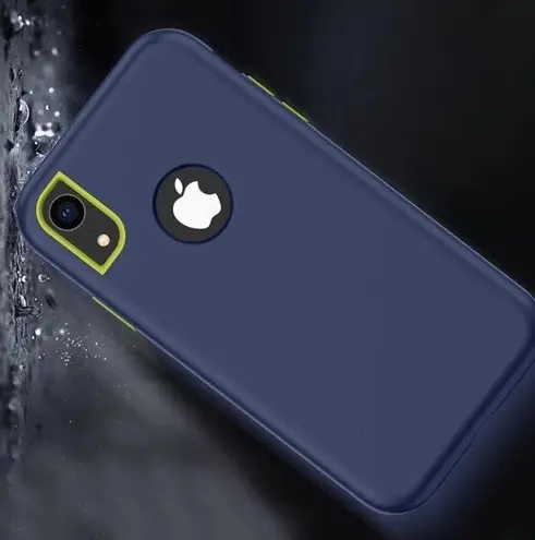 iPhone XS Max Stylish Durable Full Cover Shock Defender Armor Case Blue/Green Blue