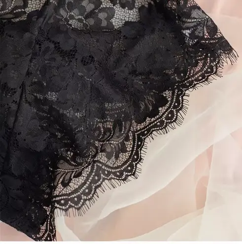 Boutique Black Lace Backless Bodysuit 
