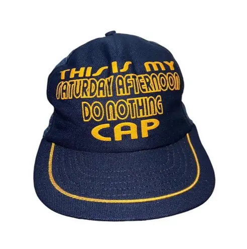 Vintage Unbranded Adults “Saturday Do Nothing” SnapBack 80s Trucker Graphic Hat Multiple