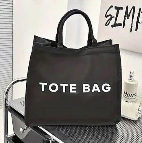 Boutique Black Tote Bag Minimalist Design Everyday Use