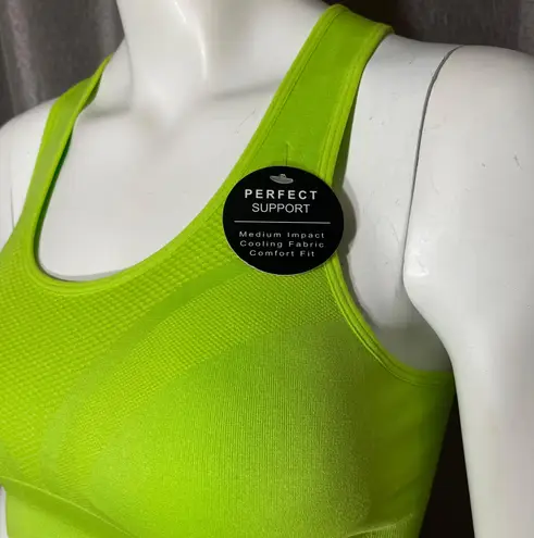 Soho Sport Active Wear Lime Green Sports Top
